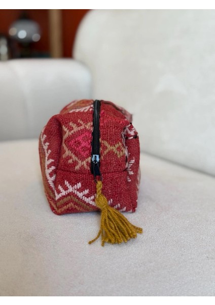 Kırmızı Renk El Yapımı Kilim Çanta, Şık ve Estetik El Çantası, Vintage Seveler Için Harika fiyatları