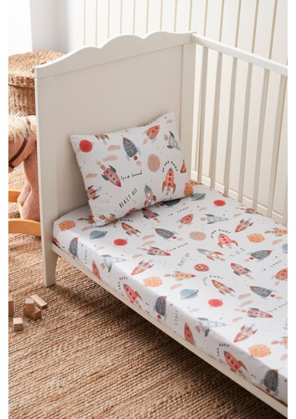 Collection Organik Bebek Lastikli Çarşaf (90X200+20) Uzay