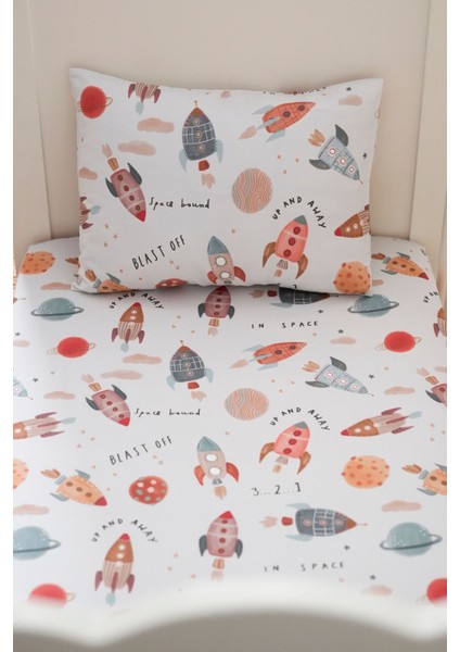 Collection Organik Bebek Lastikli Çarşaf (90X200+20) Uzay indirimleri