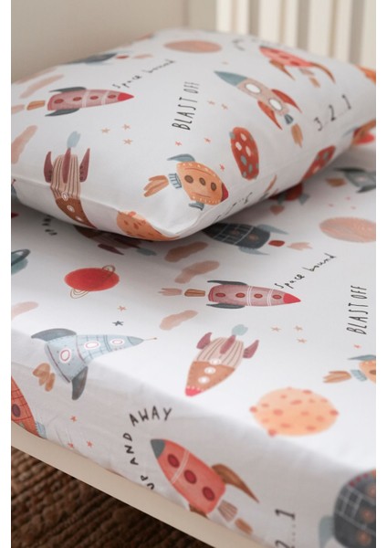 Collection Organik Bebek Lastikli Çarşaf (90X200+20) Uzay
