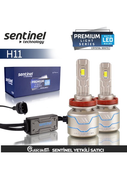 Sentinel Premium H11 Beyaz LED Xenon Ampül Seti 85W 14000 Lumen