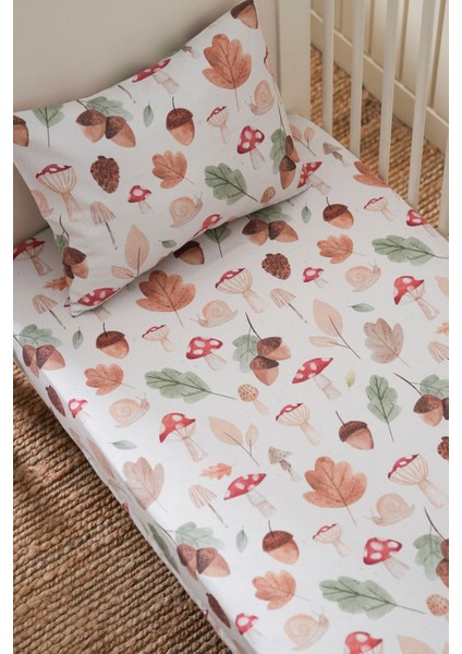 Collection Organik Bebek Lastikli Çarşaf (90X200+20) Mantar