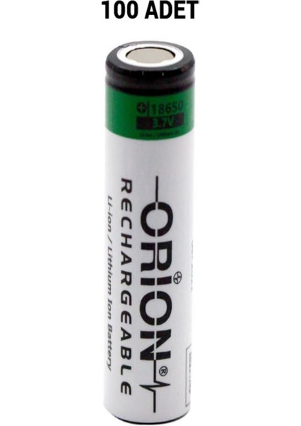 100 Adet 18650 3.7V 1500MAH Li-Ion Şarjlı Pil Fener Pili LED Pili Solar Pili Rc Pili