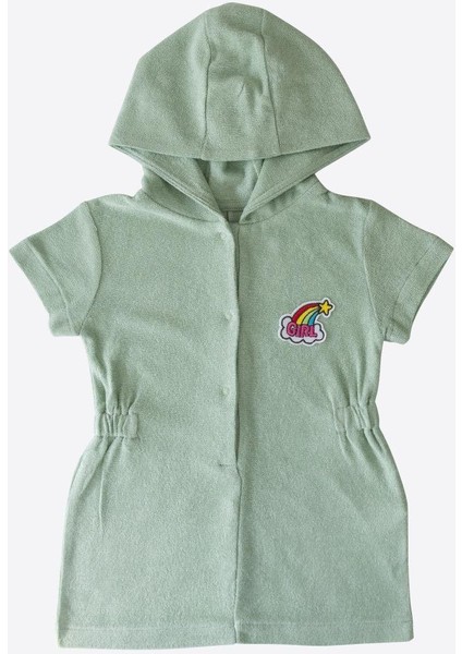 Organik Premium Kız Havlu Plaj Elbisesi Yeşil fiyatları