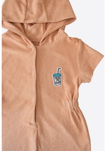 Organik Premium Kız Havlu Plaj Elbisesi Tarçın modelleri