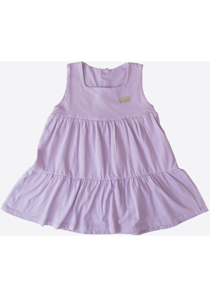 Organik Limo Çocuk Elbise Lila