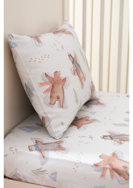 Collection Organik Bebek Lastikli Çarşaf (55X95+15) Snowy Bear modelleri