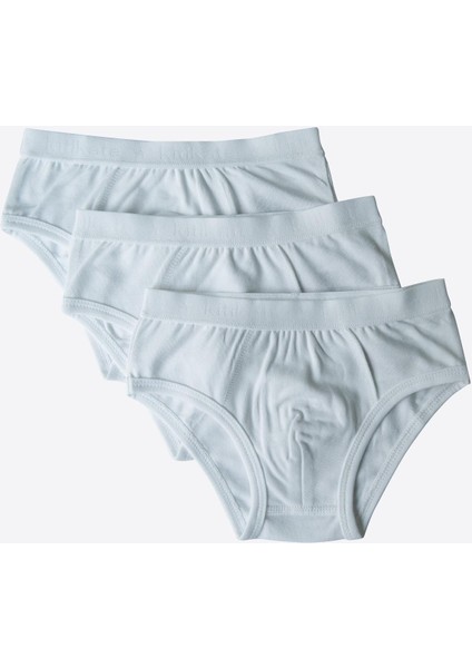 Organik Klasik Erkek 3'lü Külot Beyaz