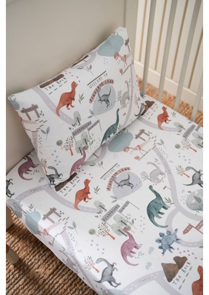 Collection Organik Bebek Lastikli Çarşaf (55X95+15) Dinazor fiyatları