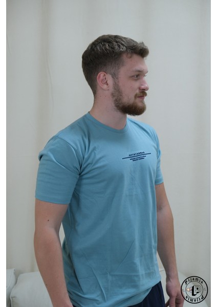 Mavi Şortlu Kısa Kollu Erkek Pijama Takımı modelleri