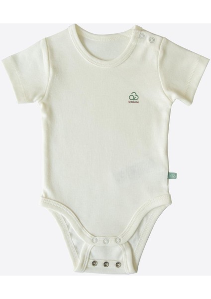 Organik New Basic Kısa Kol Body Çocuk Boy Ekru