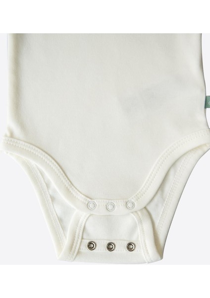 Organik New Basic Kısa Kol Body Çocuk Boy Ekru