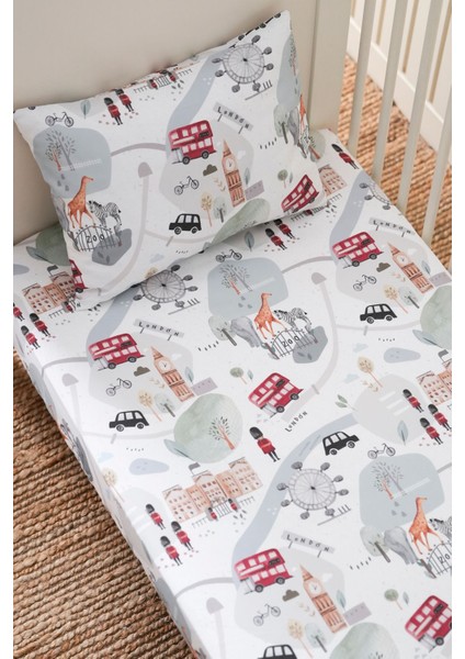 Organik Bebek Lastikli Çarşaf (100X200+20) London
