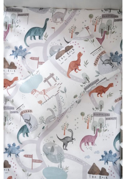 Anne Yanı Nevresim Takımı 60X100 - The Dinosaur