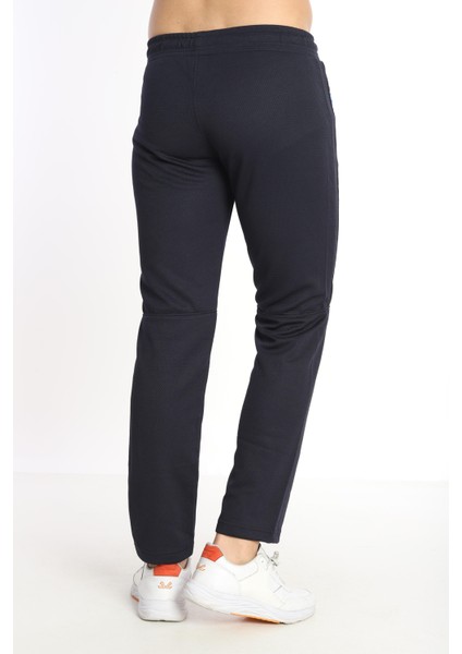 Erkek Lacivert-Mavi Mare Jaker Kumaş Bel Lastikli Boru Paça Eşofman Altı - 3001 fırsatları