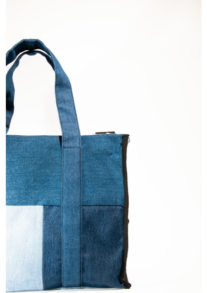 Kadın Kot El ve Omuz Çantası | Patchwork Tasarım - Günlük ve Şehir Kullanımı Için Şık Model