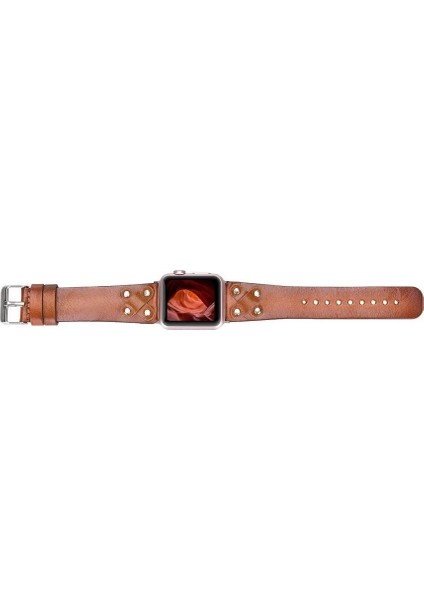 Apple Watch Uyumlu Deri Kordon Cross 42-44-45MM St RST2E modelleri