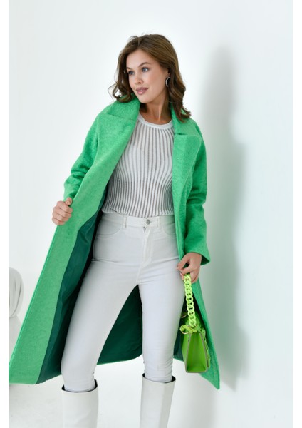 Ftz Women Kadın Geniş Yaka Kaban Benetton modelleri