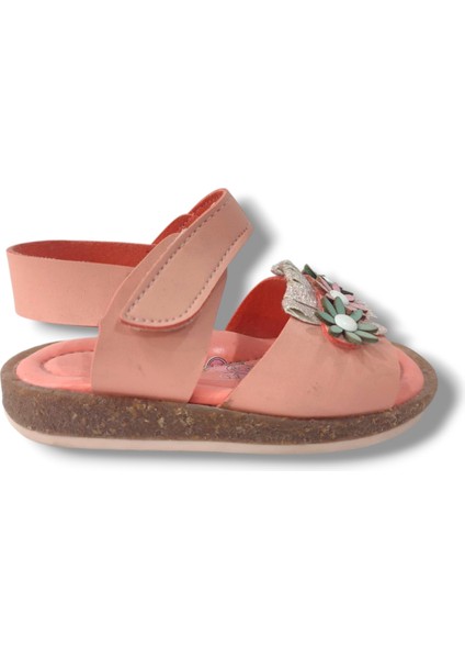 Şirinbebe 1646-20 Tek Bant Çiçekli Kız Çocuk Sandalet 21-25