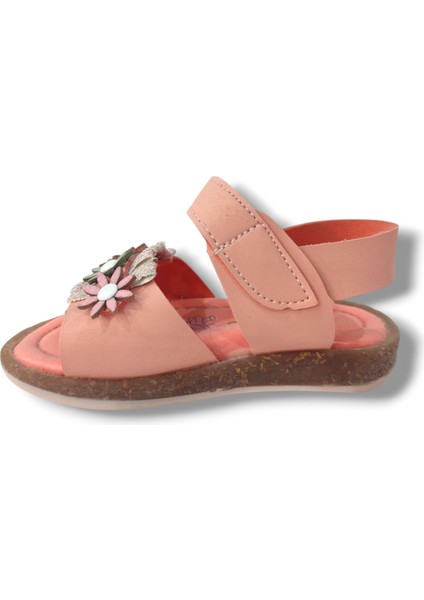 Şirinbebe 1646-20 Tek Bant Çiçekli Kız Çocuk Sandalet 21-25