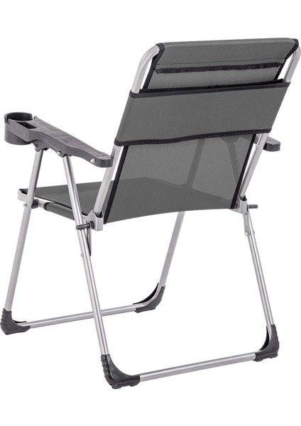 4'lü Katlanır Kamp Sandalyesi ve Masa Seti Antrasit, Bardaklıklı, 140 kg fırsatları