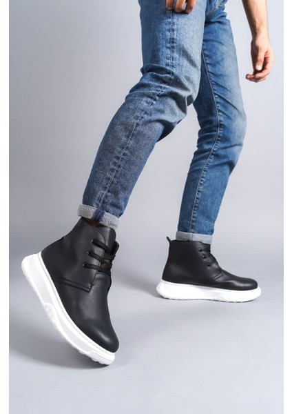 ET204 Franca Bağcıklı Cilt Erkek Spor Bot Bt - Siyah fiyatları