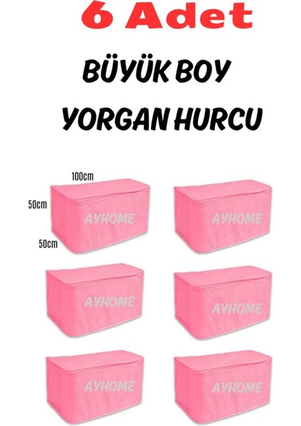 6'lı Büyük Boy Yatak Döşek ve Düzenleyici Hurç 100X50 cm