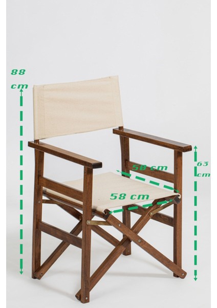 Katlanır Ahşap Masa ve Sandalye Takımı, Ceviz Renk, 60X80 cm