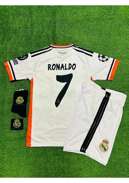 R.e.a.l M.a.d.r.i.d 2014 Lizbon Şampiyonlar Ligi Finali Cristiano Ronaldo Forması 4'lü Set (Armalı)