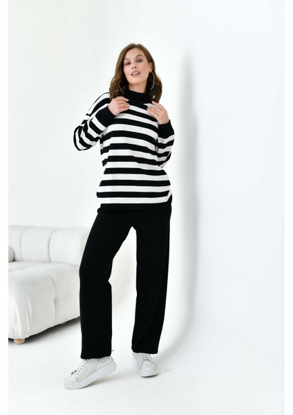 Kadın Çizgili Ikili Takım Siyah fiyatları