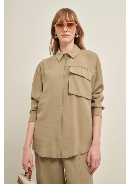 Kadın Modal Takım Haki modelleri