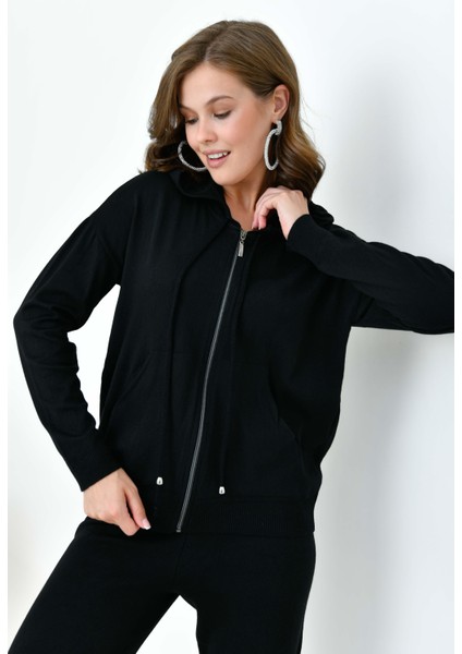 Kadın Fermuarlı Ikili Takım Siyah fiyatları