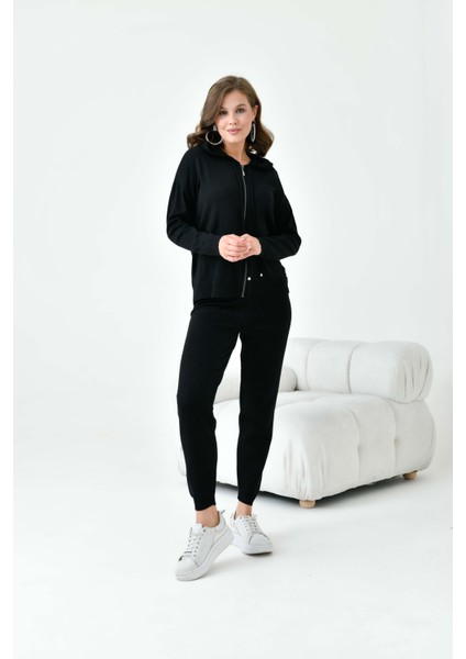 Kadın Fermuarlı Ikili Takım Siyah indirimleri