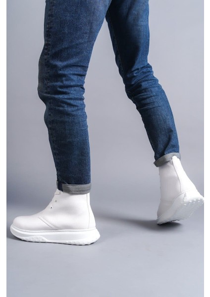 ET204 Franca Bağcıklı Cilt Erkek Spor Bot Bt - Beyaz modelleri