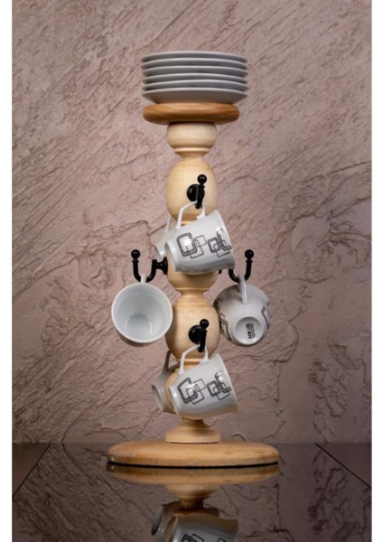 Gri 6'lı Fincan Askılığı, Şık ve Pratik Masa ve Tezgah Üstü Düzeni fiyatları