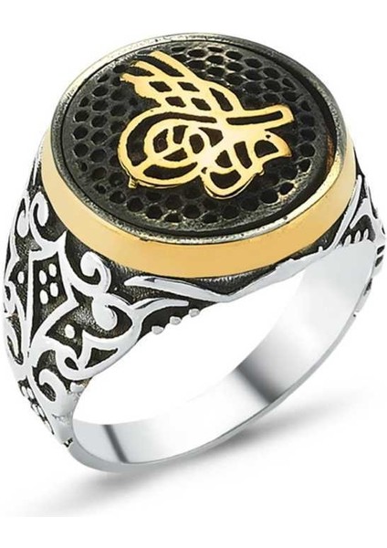 Gümüş Tuğralı Erkek Yüzük - 30