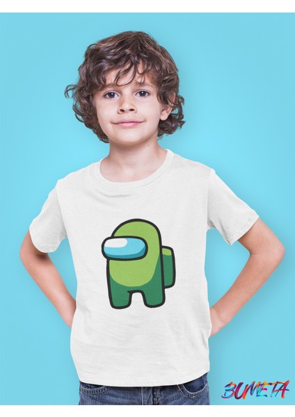 Mini Imposter Yeşil Mürettebat Among Us Çocuk Tişört T-Shirt