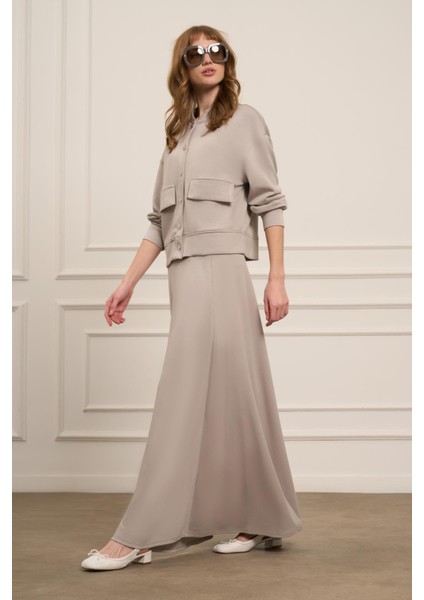 Kadın Etekli Takım Gri fırsatları