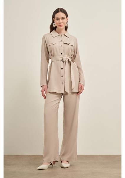 Kadın Pantolonlu Takım Taş