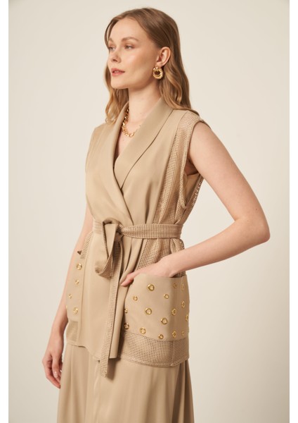 Kadın File Detay Takım Vizon fırsatları