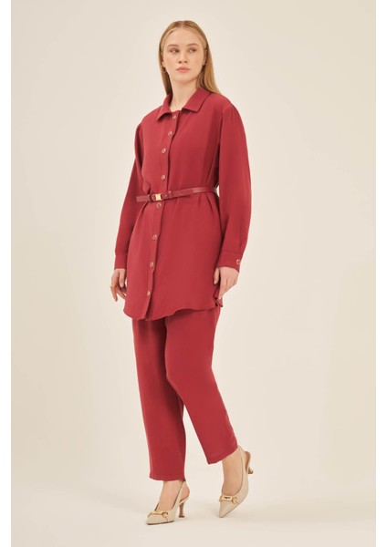 Kadın Pantolonlu Takım Bordo fiyatları