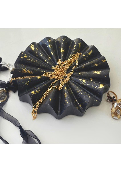 Dalga Formlu Dekoratif Takı, Küçük Obje ve Aksesuarlar Için Şık Sunum Tabağı indirimleri