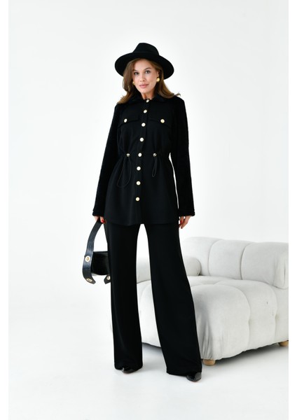 Kadın Kaşmir Takım Siyah