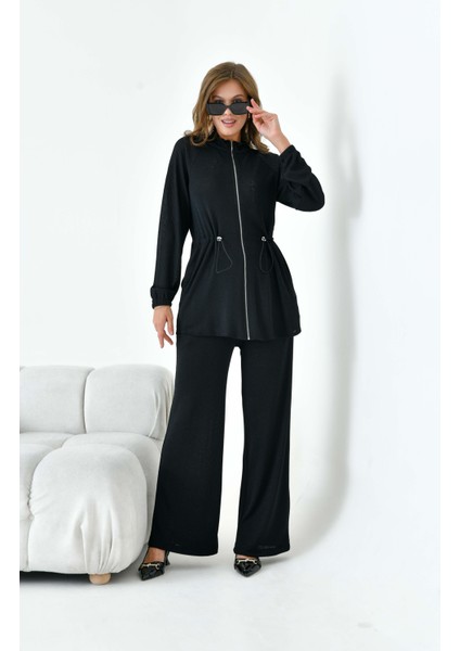 Kadın Örme Takım Siyah modelleri