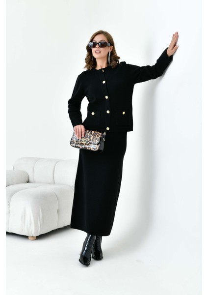 Kadın Cep Detaylı Ikili Takım Siyah fiyatları
