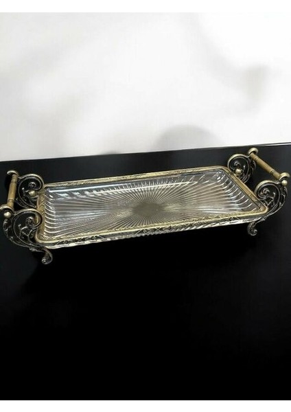Dikdörtgen 32X15 cm Kulplu Sunum Antik