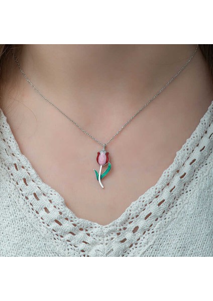 Gümüş Lale Bayan Kolye fiyatları