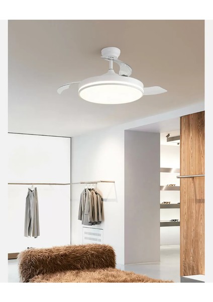 Espero 25W Bakır Motor LED Beyaz Tavan Vantilatörü 106CM