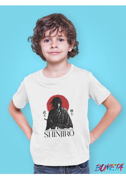 A True Samurai Shinjiro Samuray Çocuk Tişört T-Shirt