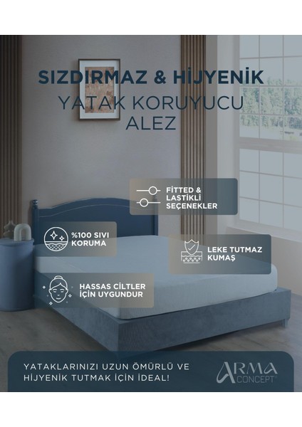 Sızdırmaz & Hijyenik Lüks Fıtted Bazalı Yatak Koruyucu Alez ( Tek Çift Kişilik ) fiyatları